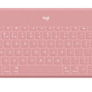 Logitech Keys-to-go Ultra-light, Ultra-Portable Bluetooth Keyboard for iPhone, iPad, Apple TV and Mac - BlushPink - UK
