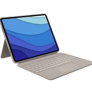 Logitech Combo Touch Detachable keyboard case with trackpad for iPad Pro 12.9-inch (5th and 6th gen) - Sand - US