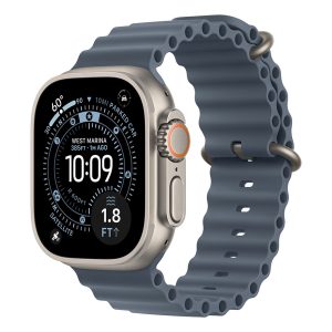 Apple Watch Ultra 3 Cellular 49mm Natural Titanium Case with Anchor Blue Ocean Band